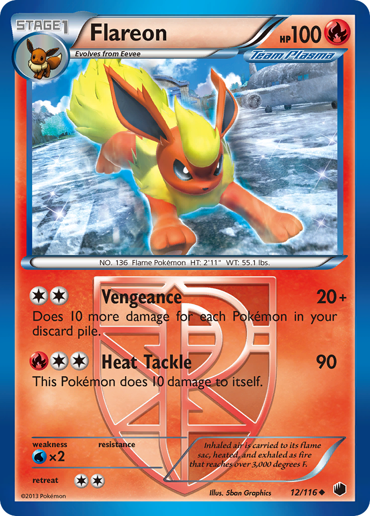 Flareon (12/116) [Black & White: Plasma Freeze] | Silver Goblin