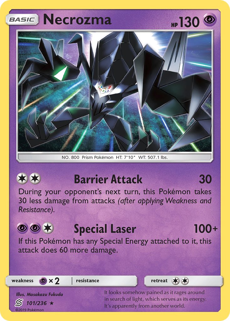 Necrozma (101/236) (Cracked Ice Holo) (Theme Deck Exclusive) [Sun & Moon: Unified Minds] | Silver Goblin