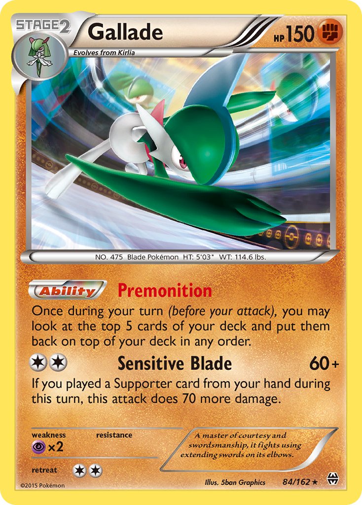 Gallade (84/162) (Cosmos Holo) (Blister Exclusive) [XY: BREAKthrough] | Silver Goblin