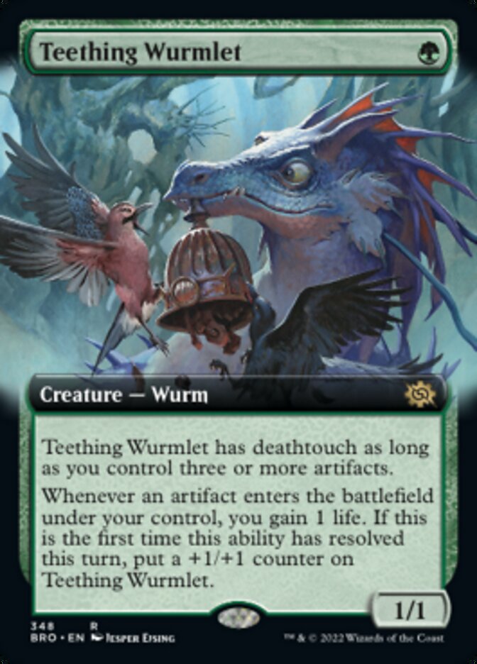 Teething Wurmlet (Extended Art) [The Brothers' War] | Silver Goblin
