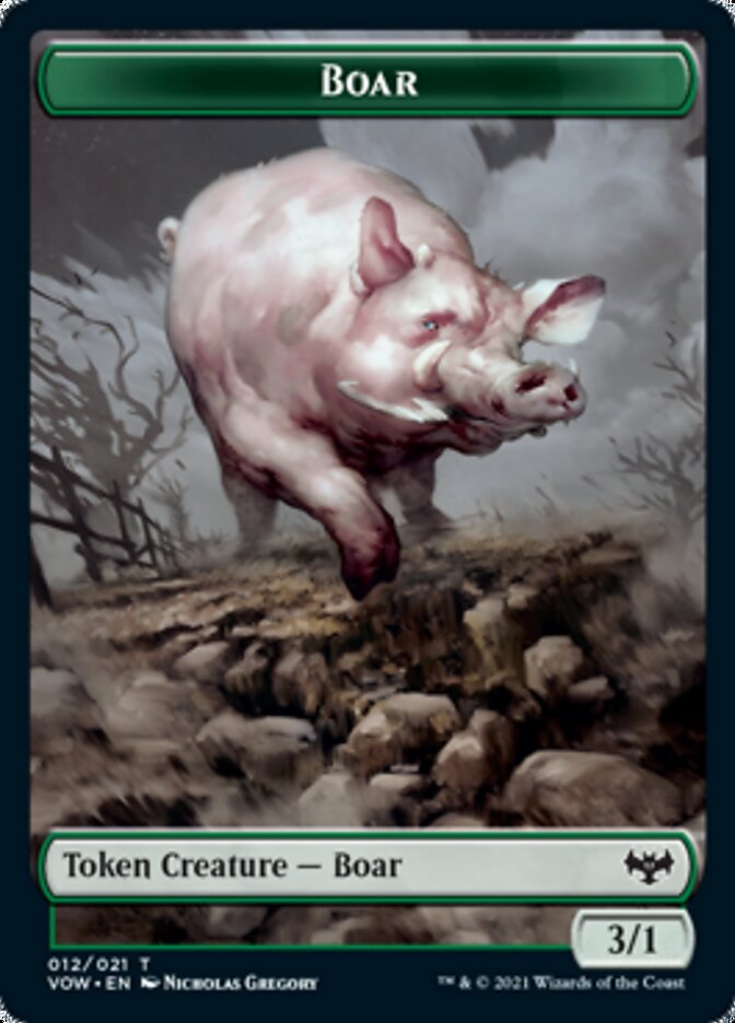 Boar Token [Innistrad: Crimson Vow Tokens] | Silver Goblin