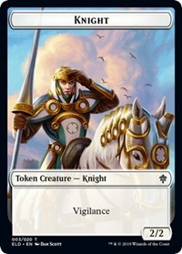 Knight // Food (17) Double-Sided Token [Throne of Eldraine Tokens] | Silver Goblin