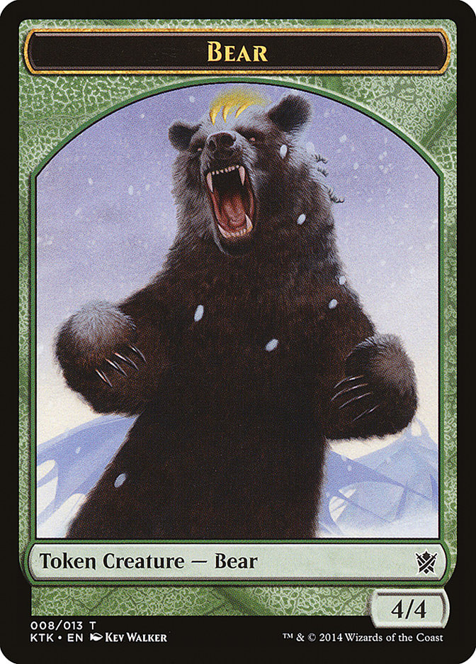 Bear Token [Khans of Tarkir Tokens] | Silver Goblin