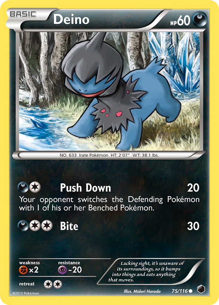 Deino (75/116) [Black & White: Plasma Freeze] | Silver Goblin