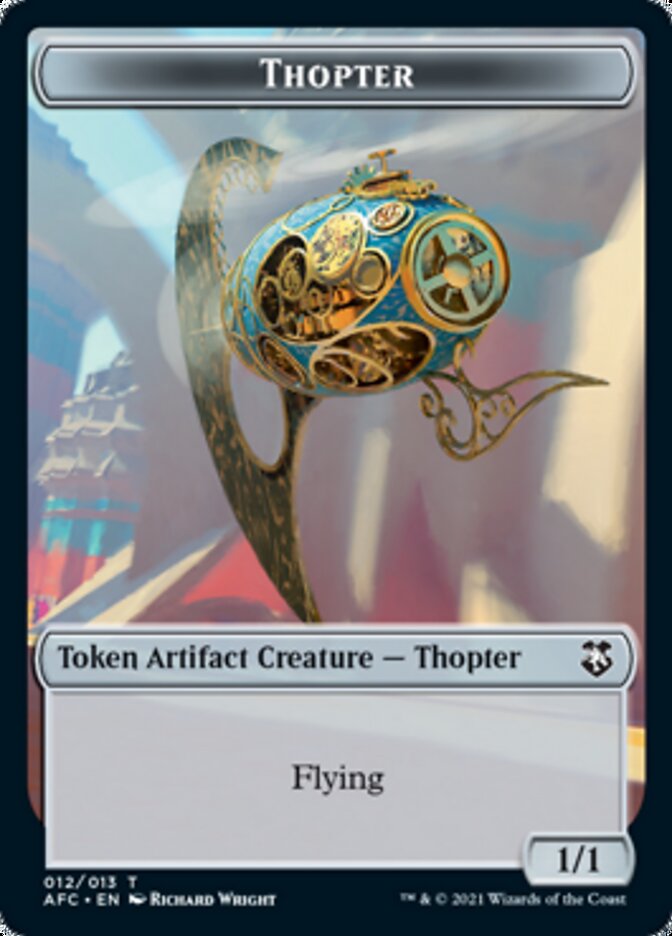 Thopter // Treasure Double-Sided Token [Dungeons & Dragons: Adventures in the Forgotten Realms Commander Tokens] | Silver Goblin