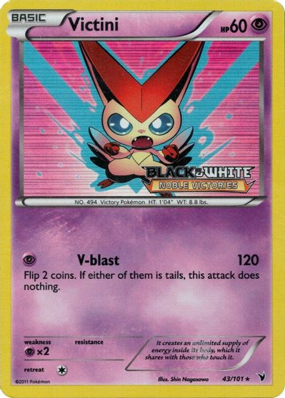 Victini (43/101) (Prerelease Promo) [Black & White: Black Star Promos] | Silver Goblin