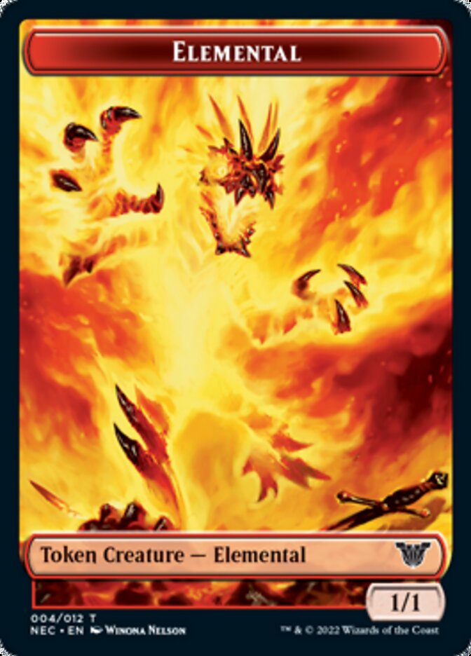 Elemental // Spirit (009) Double-Sided Token [Kamigawa: Neon Dynasty Commander Tokens] | Silver Goblin
