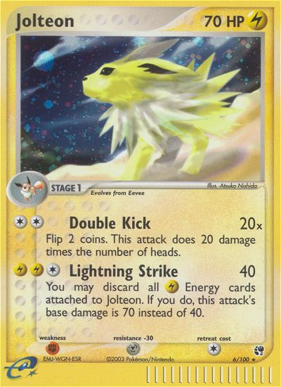 Jolteon (6/100) [EX: Sandstorm] | Silver Goblin