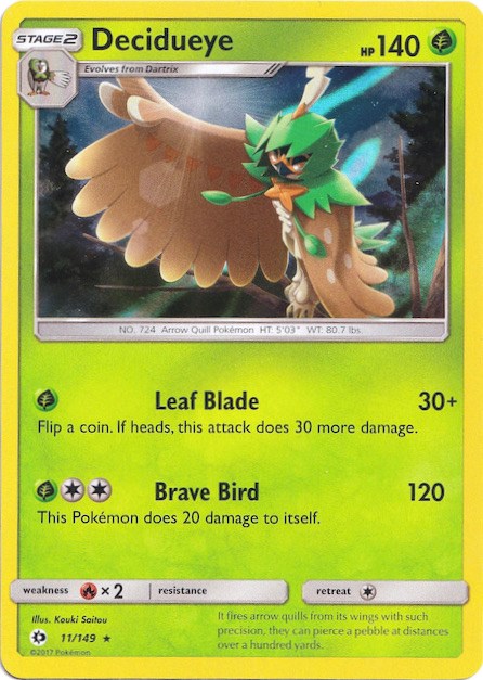 Decidueye (11/149) (Water Web Holo) [Sun & Moon: Base Set] | Silver Goblin