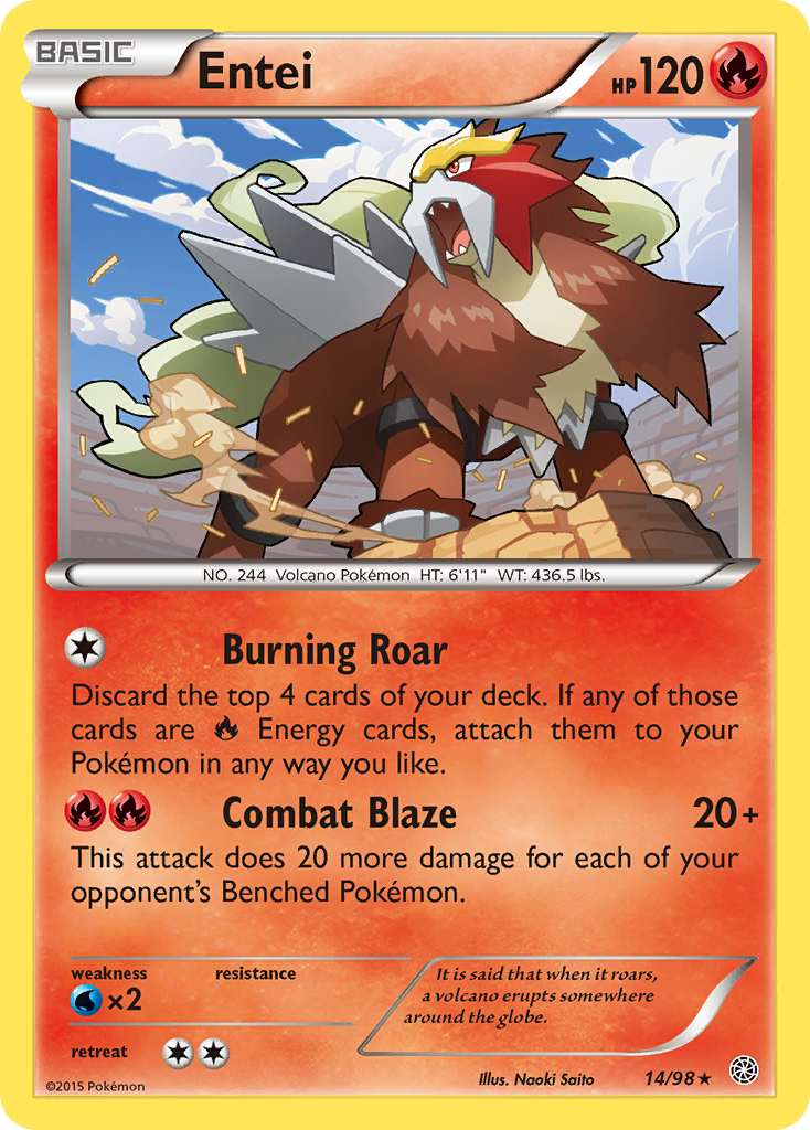 Entei (14/98) [XY: Ancient Origins] | Silver Goblin