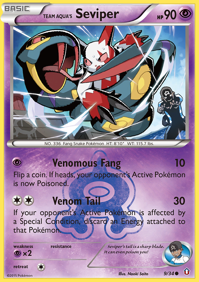 Team Aqua's Seviper (9/34) [XY: Double Crisis] | Silver Goblin