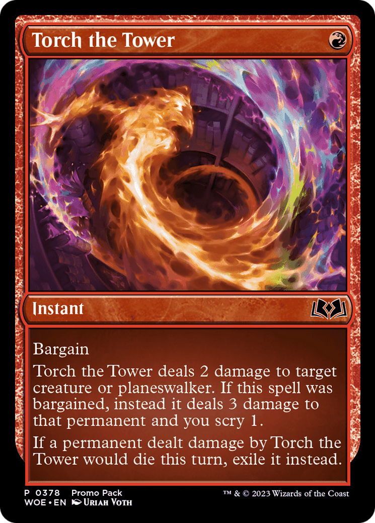 Torch the Tower (Promo Pack) [Wilds of Eldraine Promos] | Silver Goblin