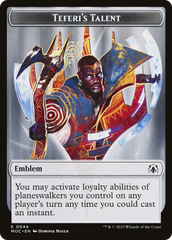 First Mate Ragavan // Teferi's Talent Emblem Double-Sided Token [March of the Machine Commander Tokens] | Silver Goblin