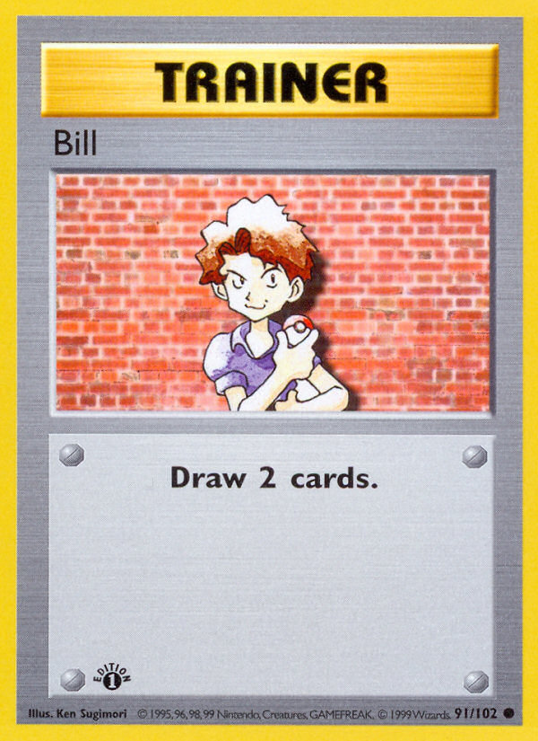 Bill (91/102) (Shadowless) [Base Set 1st Edition] | Silver Goblin