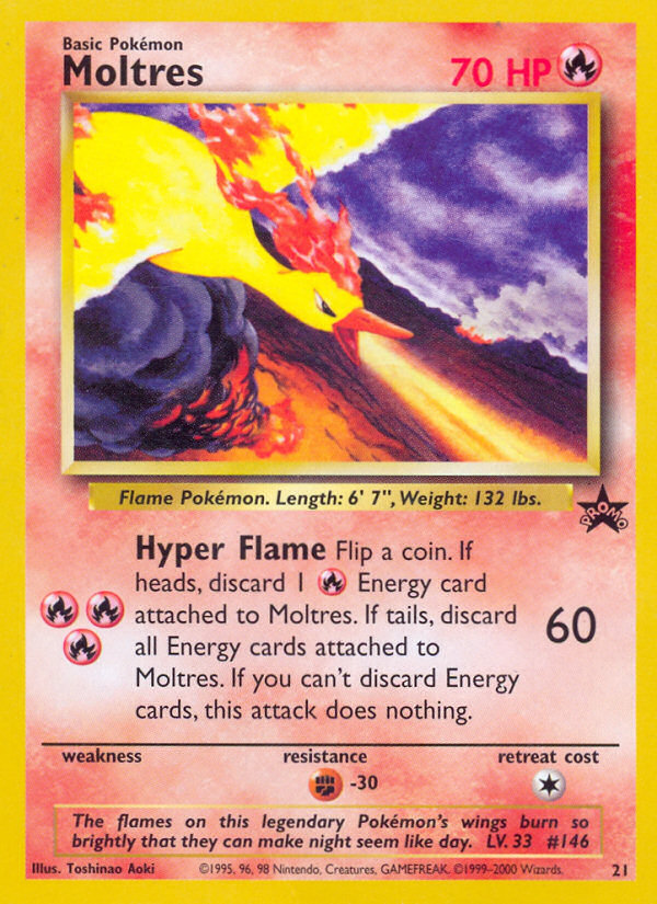 Moltres (21) [Wizards of the Coast: Black Star Promos] | Silver Goblin