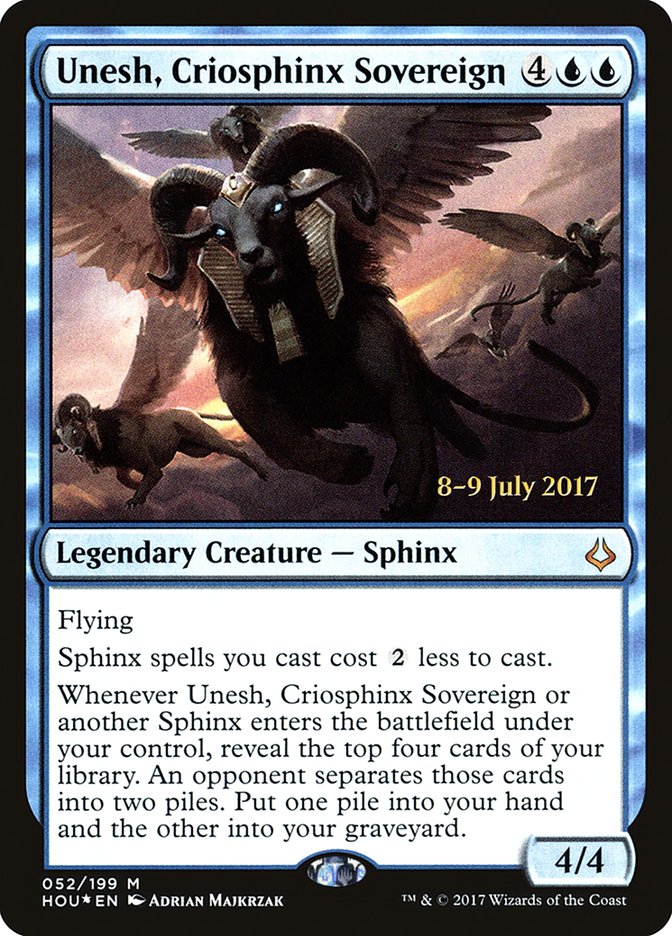 Unesh, Criosphinx Sovereign [Hour of Devastation Prerelease Promos] | Silver Goblin