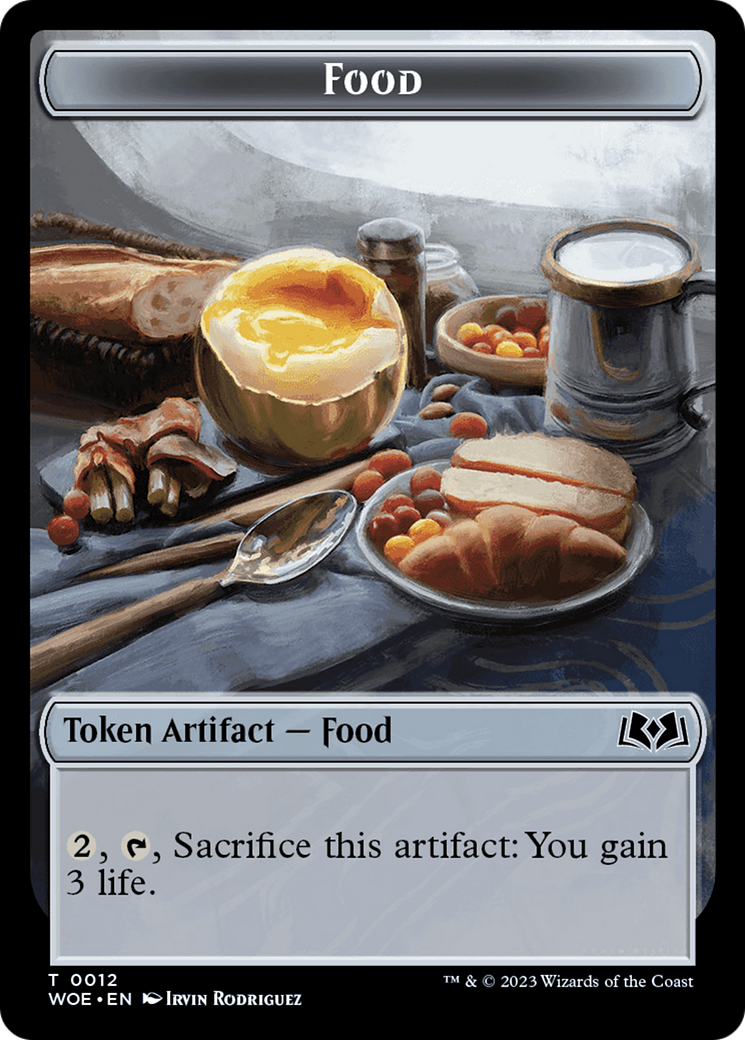 Treasure // Food (0012) Double-Sided Token [Wilds of Eldraine Tokens] | Silver Goblin