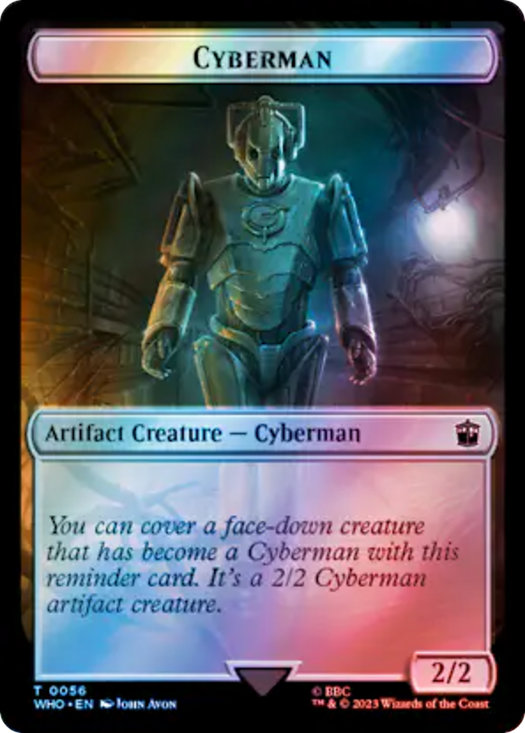 Copy // Cyberman Double-Sided Token (Surge Foil) [Doctor Who Tokens] | Silver Goblin