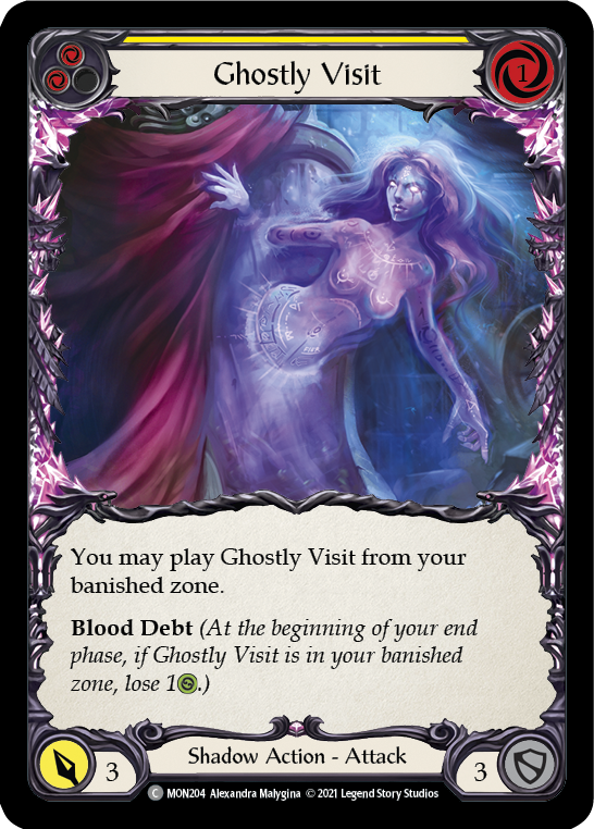 Ghostly Visit (Yellow) [MON204] (Monarch)  1st Edition Normal | Silver Goblin