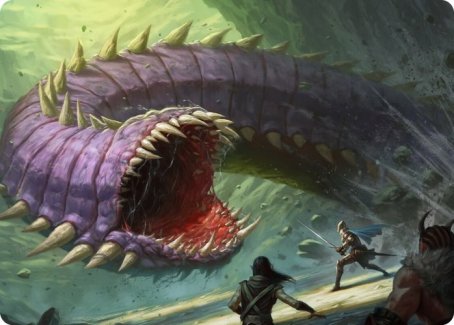 Purple Worm Art Card [Dungeons & Dragons: Adventures in the Forgotten Realms Art Series] | Silver Goblin