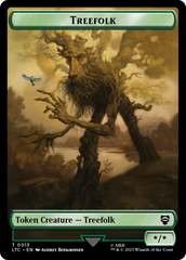 Beast // Treefolk Double Sided Token [The Lord of the Rings: Tales of Middle-Earth Commander Tokens] | Silver Goblin