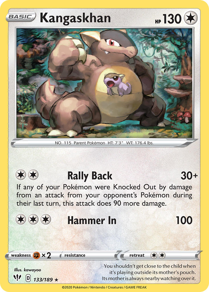 Kangaskhan (133/189) (Theme Deck Exclusive) [Sword & Shield: Darkness Ablaze] | Silver Goblin