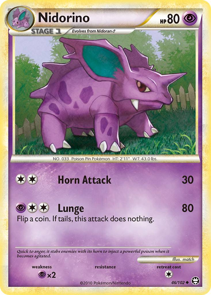 Nidorino (46/102) [HeartGold & SoulSilver: Triumphant] | Silver Goblin