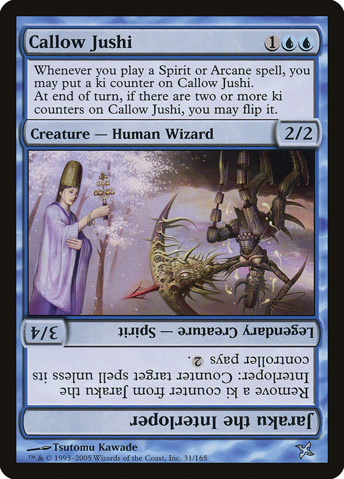 Callow Jushi // Jaraku the Interloper [Betrayers of Kamigawa] | Silver Goblin