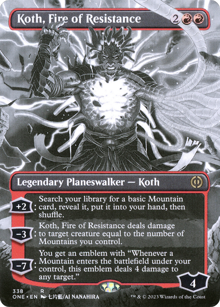 Koth, Fire of Resistance (Borderless Manga) [Phyrexia: All Will Be One] | Silver Goblin