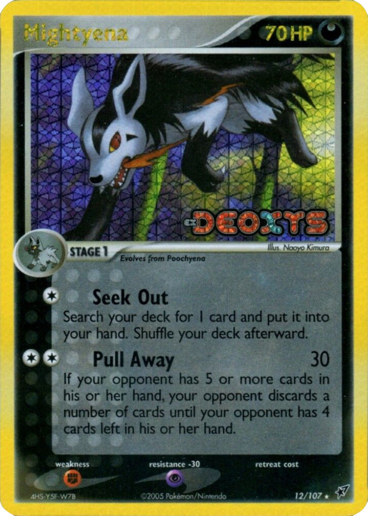 Mightyena (12/107) (Stamped) [EX: Deoxys] | Silver Goblin