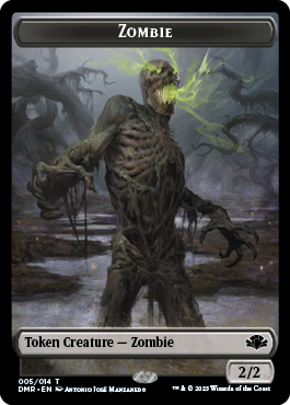 Zombie // Marit Lage Double-Sided Token [Dominaria Remastered Tokens] | Silver Goblin