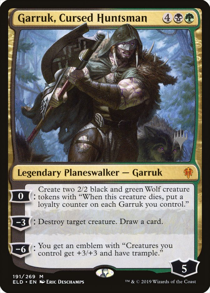Garruk, Cursed Huntsman (Promo Pack) [Throne of Eldraine Promos] | Silver Goblin