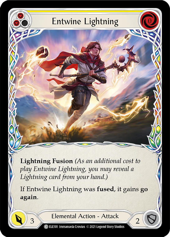 Entwine Lightning (Yellow) [ELE101] (Tales of Aria)  1st Edition Rainbow Foil | Silver Goblin