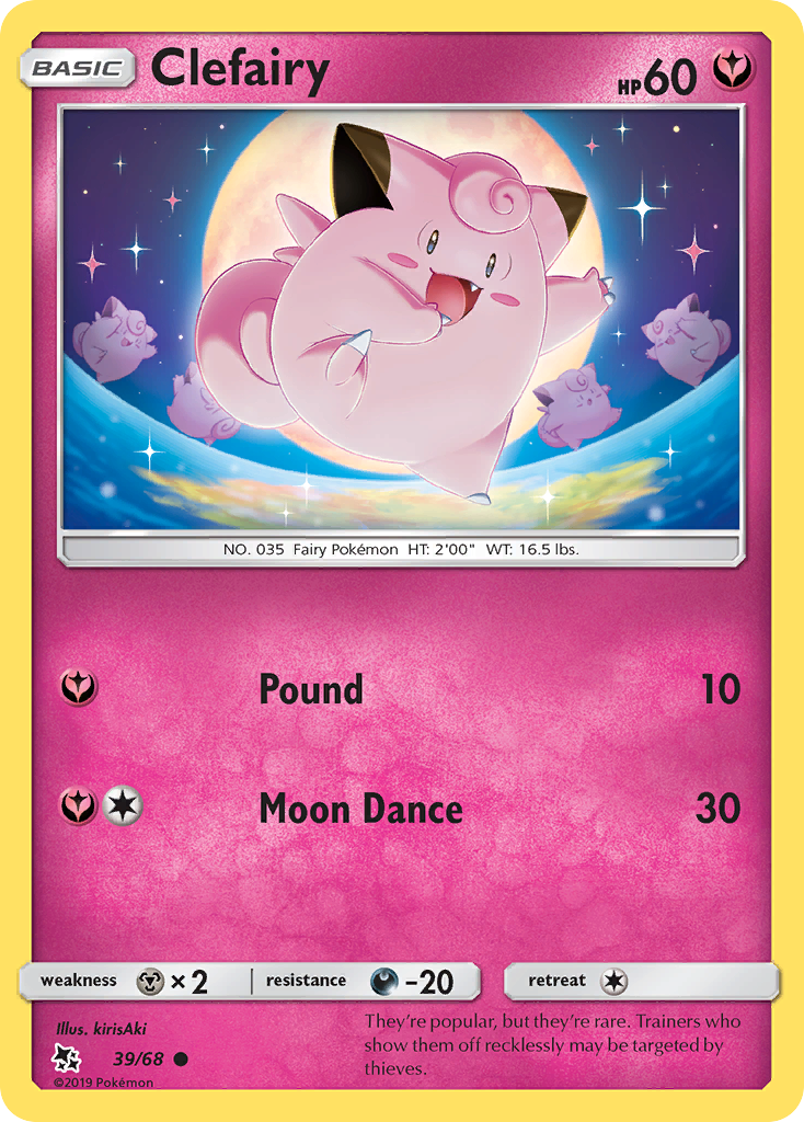 Clefairy (39/68) [Sun & Moon: Hidden Fates] | Silver Goblin