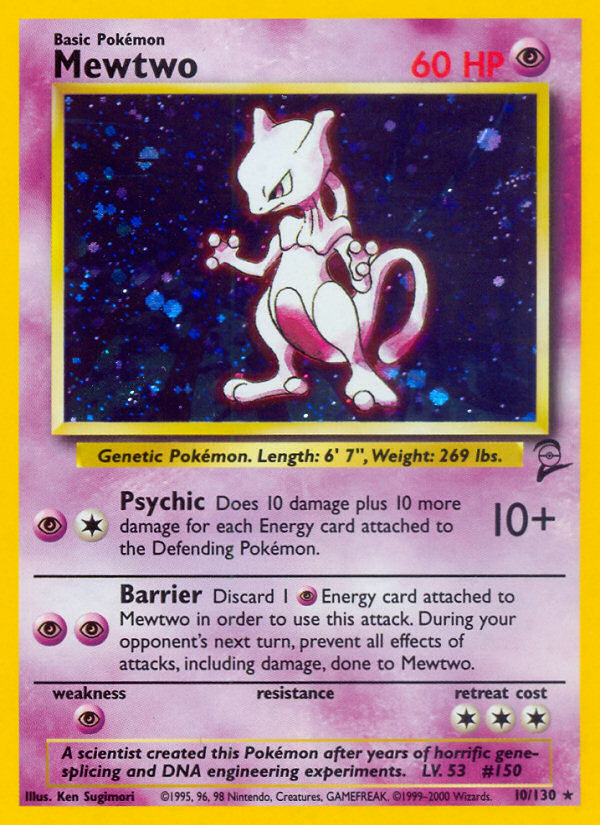 Mewtwo (10/130) [Base Set 2] | Silver Goblin