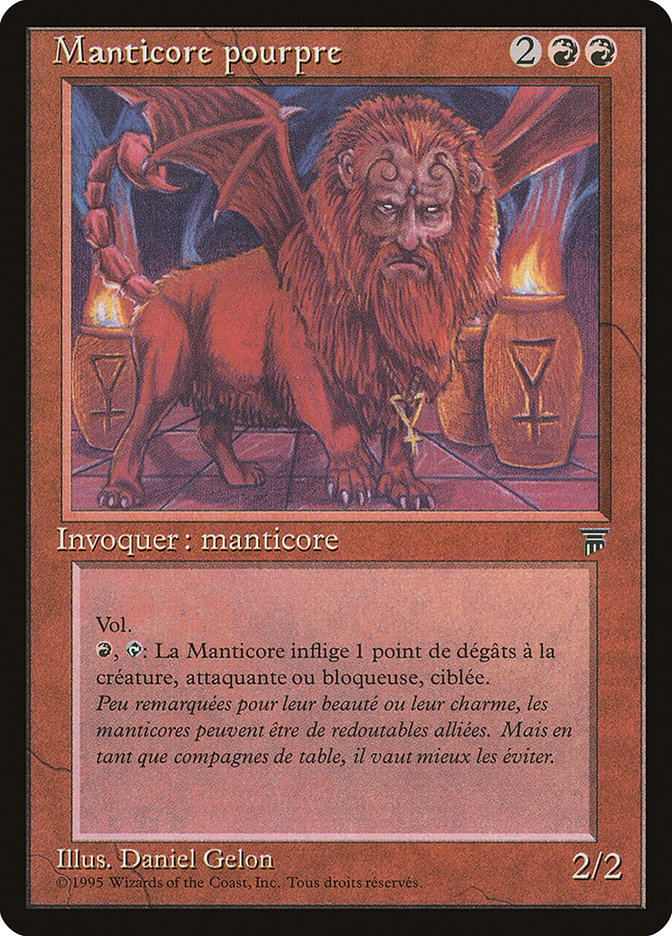 Crimson Manticore (French) - "Manticore pourpre" [Renaissance] | Silver Goblin