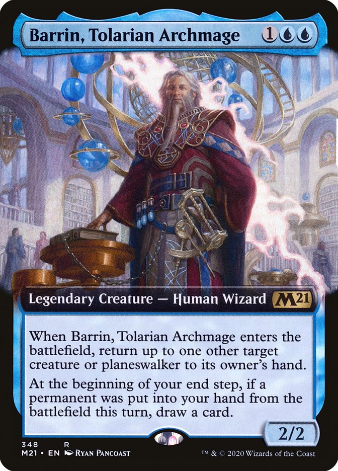 Barrin, Tolarian Archmage (Extended Art) [Core Set 2021] | Silver Goblin