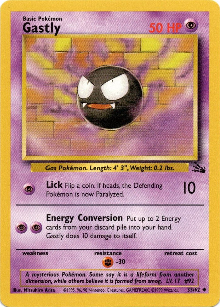 Gastly (33/62) [Fossil Unlimited] | Silver Goblin