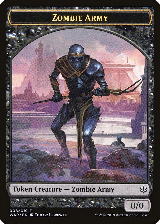 Zombie Army Token (008/019) [War of the Spark Tokens] | Silver Goblin