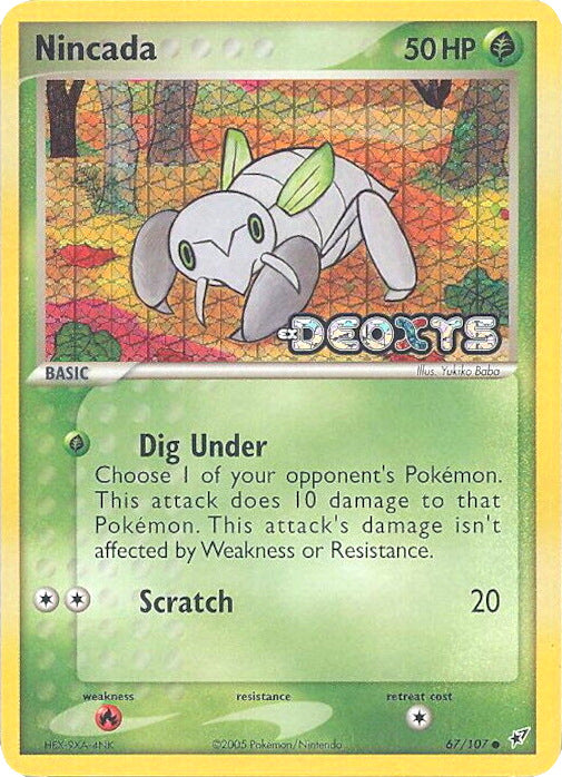 Nincada (67/107) (Stamped) [EX: Deoxys] | Silver Goblin