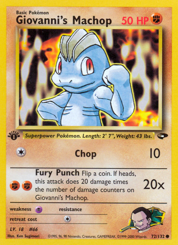 Giovanni's Machop (72/132) [Gym Challenge 1st Edition] | Silver Goblin