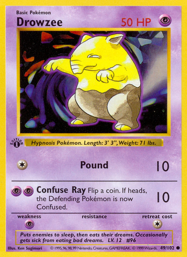 Drowzee (49/102) (Shadowless) [Base Set 1st Edition] | Silver Goblin