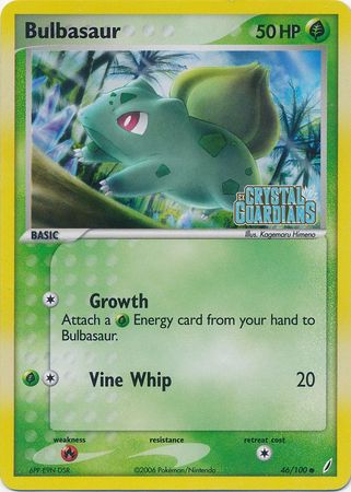 Bulbasaur (46/100) (Stamped) [EX: Crystal Guardians] | Silver Goblin