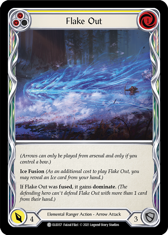 Flake Out (Yellow) [ELE057] (Tales of Aria)  1st Edition Normal | Silver Goblin