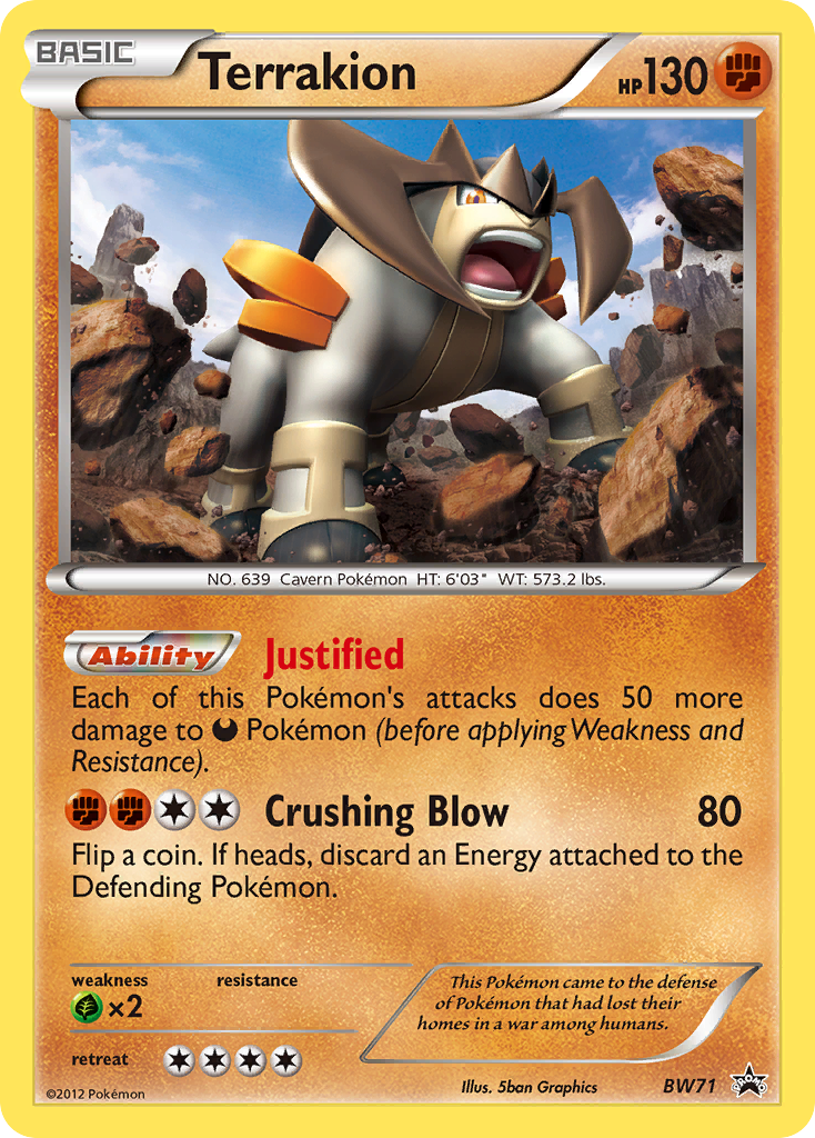 Terrakion (BW71) [Black & White: Black Star Promos] | Silver Goblin