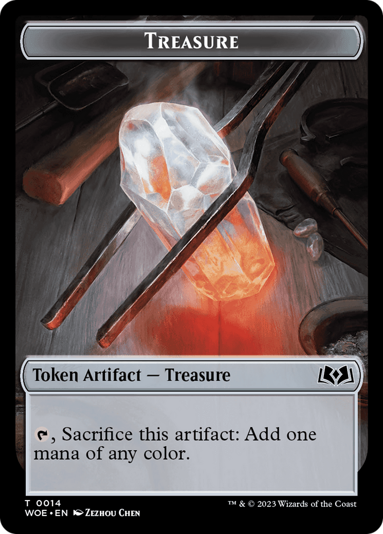 Treasure Token [Wilds of Eldraine Tokens] | Silver Goblin