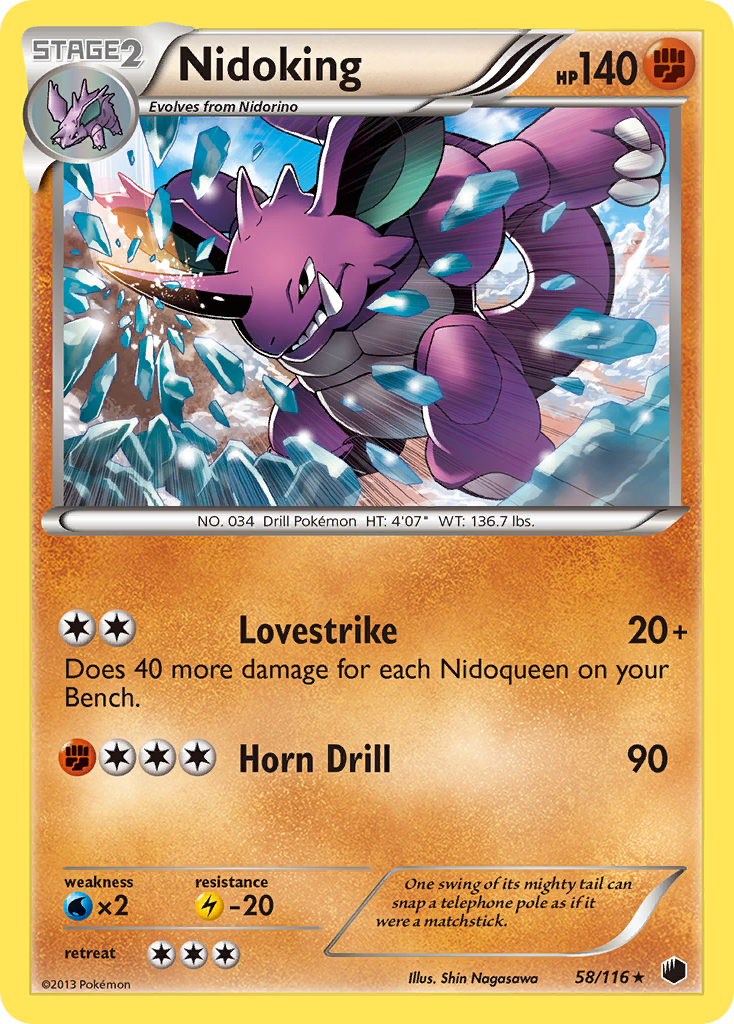 Nidoking (58/116) [Black & White: Plasma Freeze] | Silver Goblin