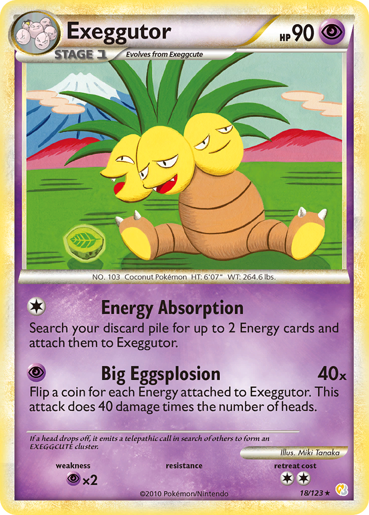 Exeggutor (18/123) [HeartGold & SoulSilver: Base Set] | Silver Goblin