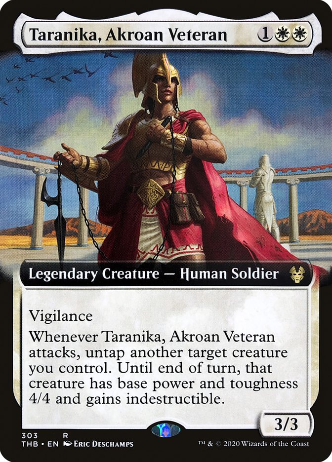 Taranika, Akroan Veteran (Extended Art) [Theros Beyond Death] | Silver Goblin