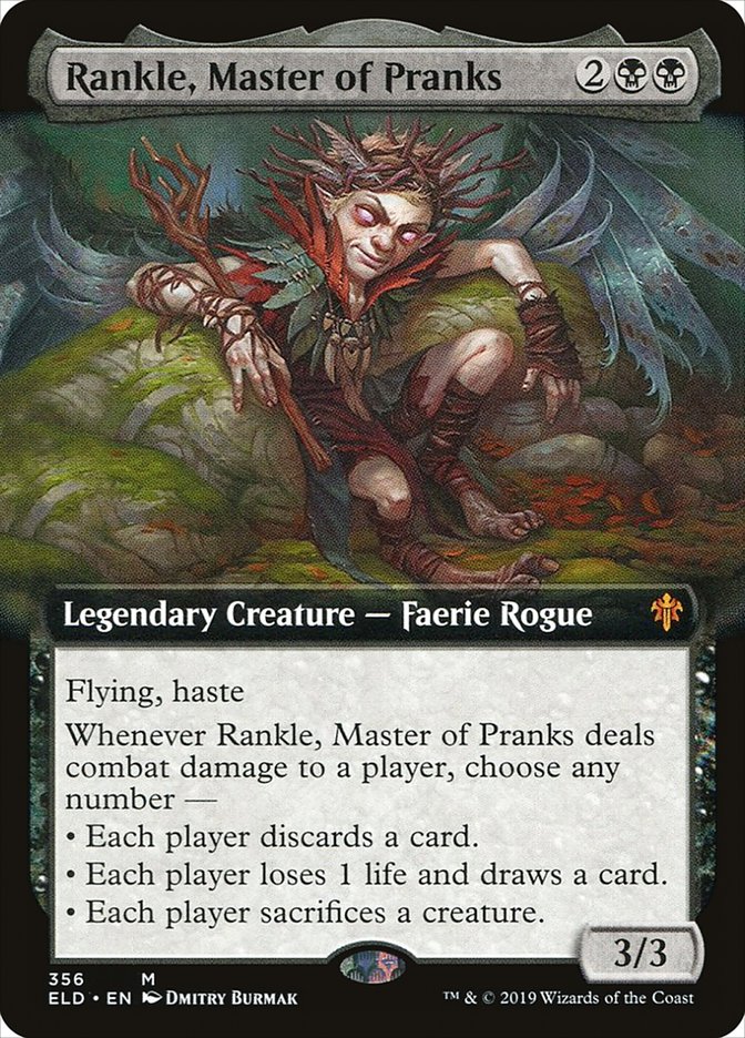 Rankle, Master of Pranks (Extended Art) [Throne of Eldraine] | Silver Goblin